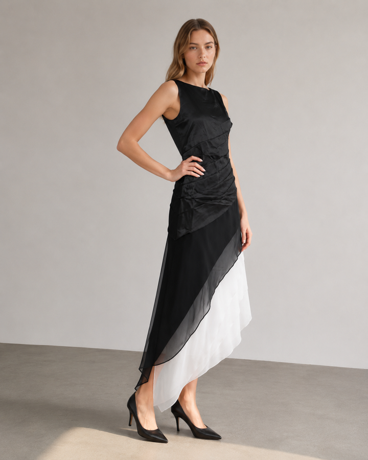 W&W Mode – Elegantes mehrlagiges Ombre-Kleid