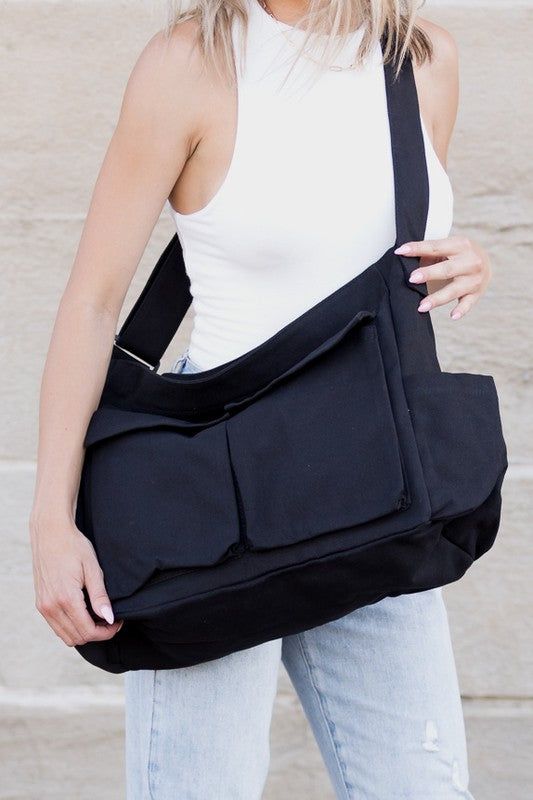 W&W Mode | Nova Übergröße Canvas Messenger Bag