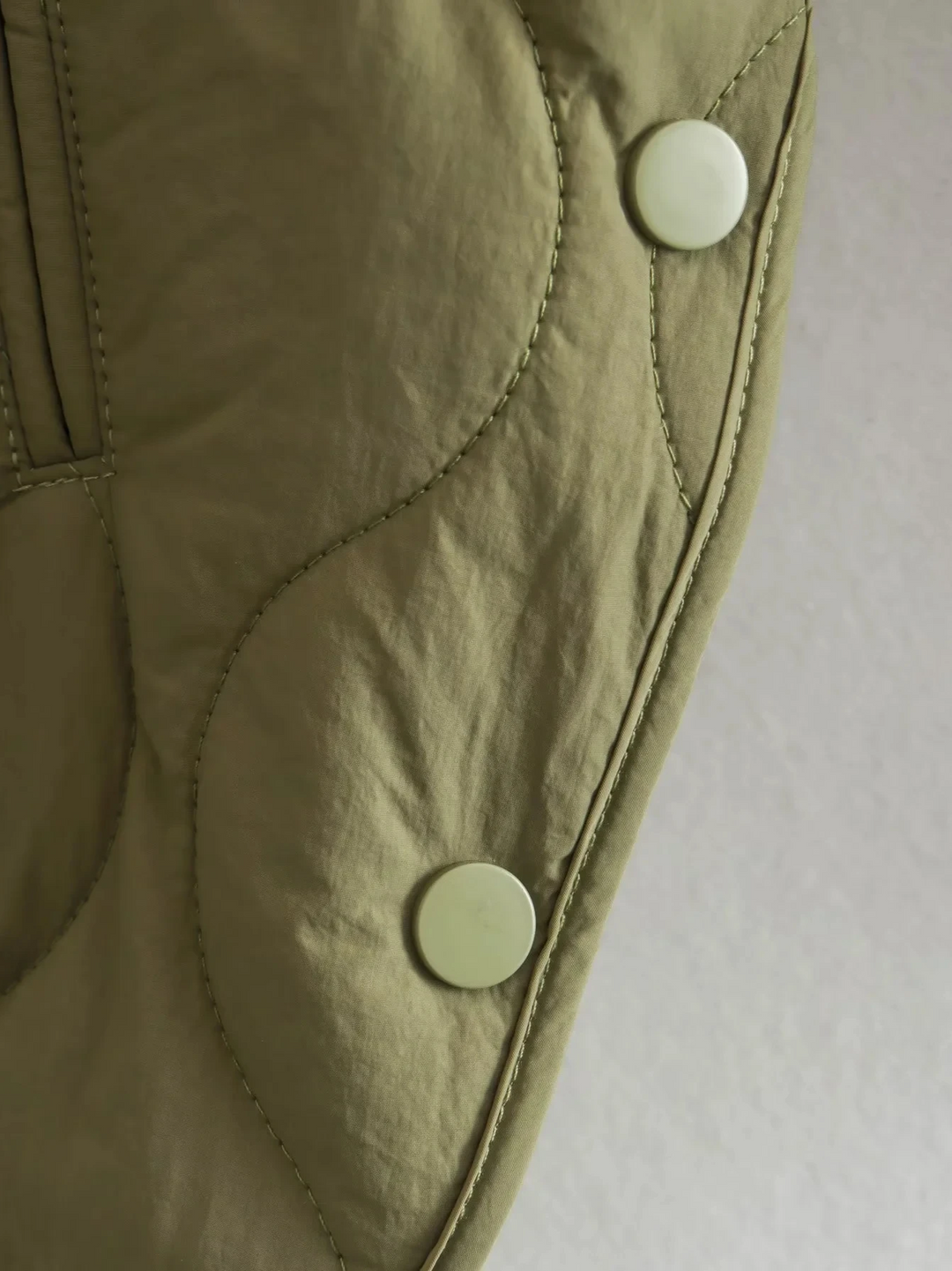 W&W Mode | Gepolsterte Jacke Damen, Leichtes Übergröße Modell Mit Taschen, Knopfverschluss