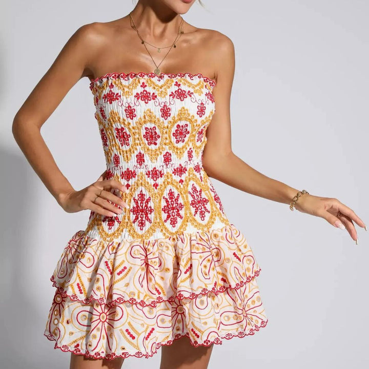 W&W Mode | Rüschen Rotes Kleid
