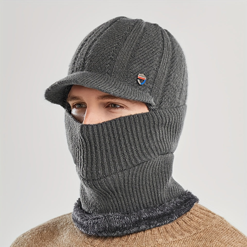 W&W Mode | Casual Winter Vielseitige Strick-Balaclava und Nackenwärmer Set für Unisex
