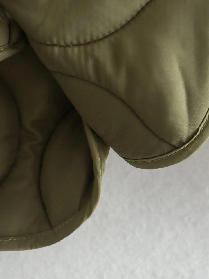 W&W Mode | Gepolsterte Jacke Damen, Leichtes Übergröße Modell Mit Taschen, Knopfverschluss