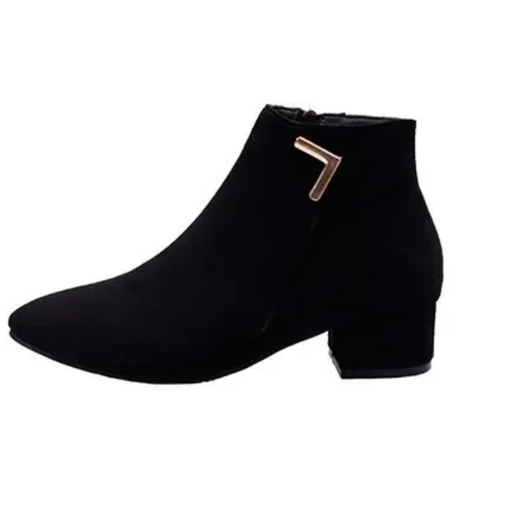 W&W Mode | Stiefeletten Mit Spitzem Schuh Und Seitenreißverschluss Damen Stiefeletten