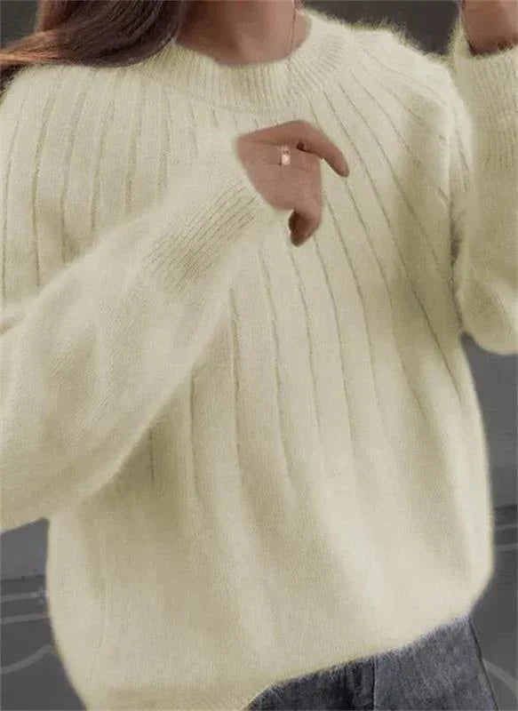 Flauschiger Kaschmir-Strickpullover