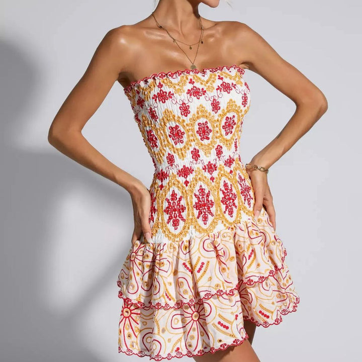 W&W Mode | Rüschen Rotes Kleid