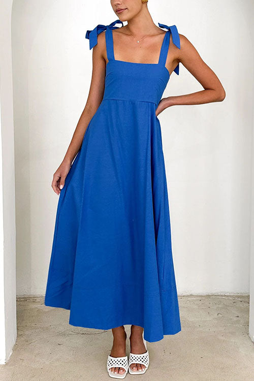 W&W Mode | Rosiedress Schleifen-Schulter Empire Taille Swing Maxi Cami Kleid