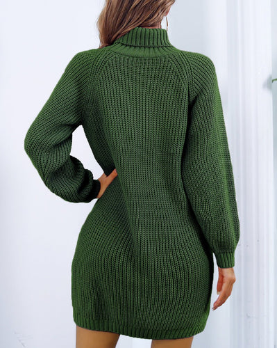 W&W Mode | Schicke Herbst Strickkleid mit Kragen und Knopfverschluss für Frauen