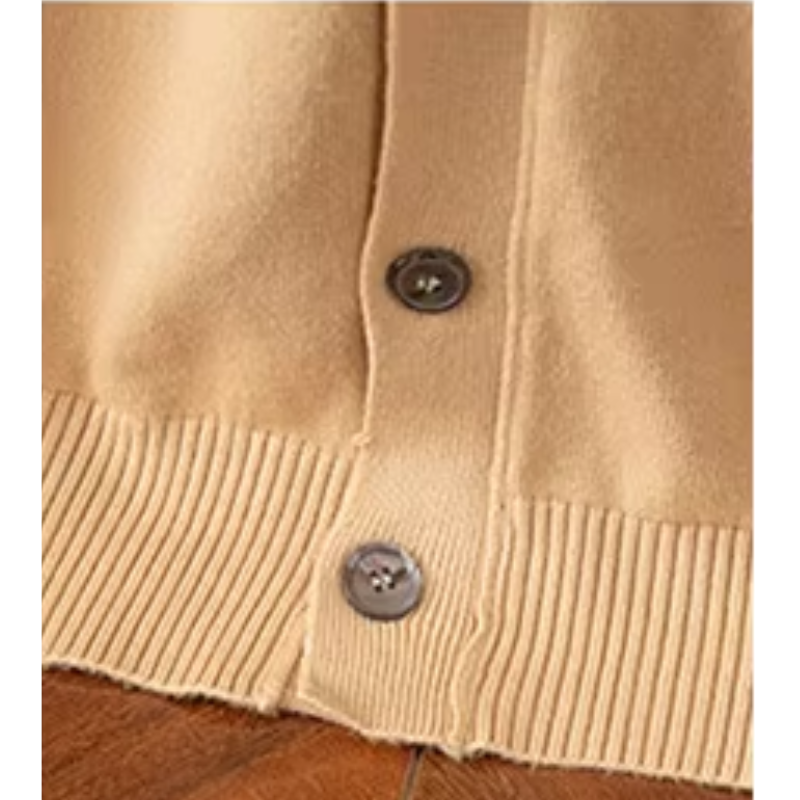 W&W Mode | Herren Strickjacke Mit Knöpfen, Leichter Stoff, Klassischer V-ausschnitt