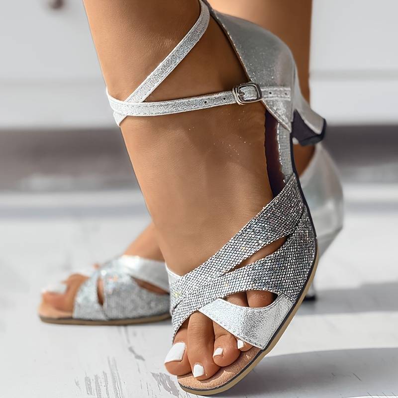 W&W Mode | Elegante Pailletten-Sandalen