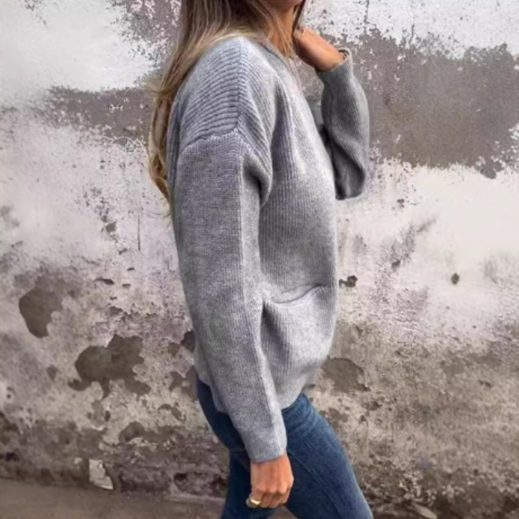 W&W Mode | Superweiche, Warme Strickjacke Mit Reißverschluss