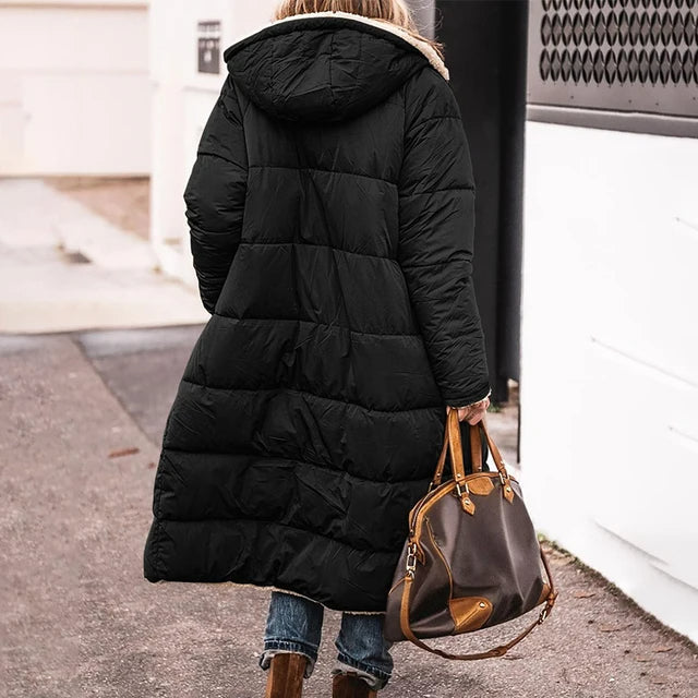 W&W Mode | Gepolsterte warme Parka mit Futterkapuze für Damen