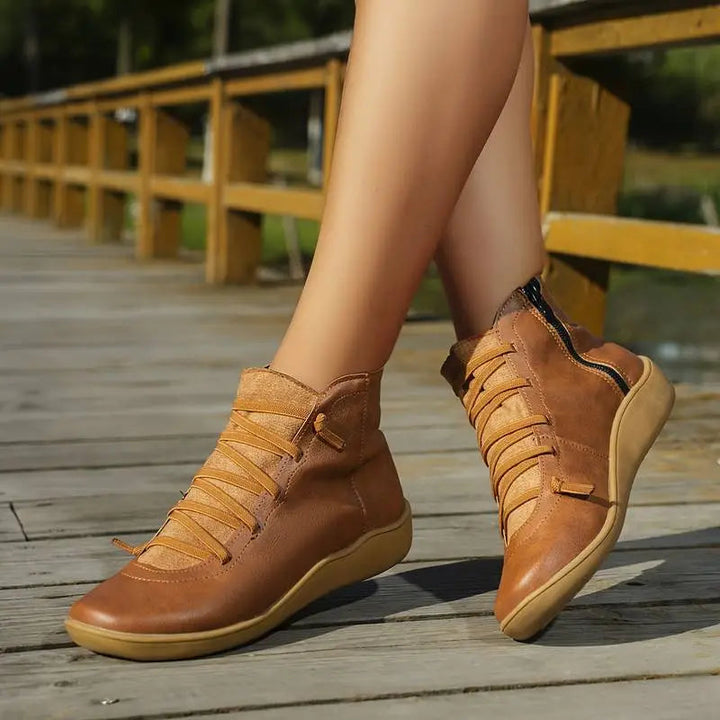 W&W Mode | Stiefeletten Damen – bequemer Schnürverschluss