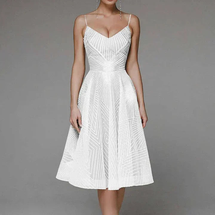 W&W Mode | Damen Besticktes Luxuskleid