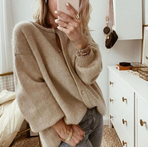 W&W Mode | braune Damenstrickjacke