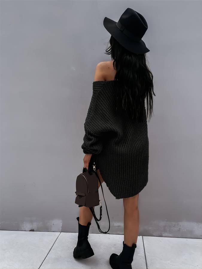 W&W Mode - Übergroßes Strickkleid