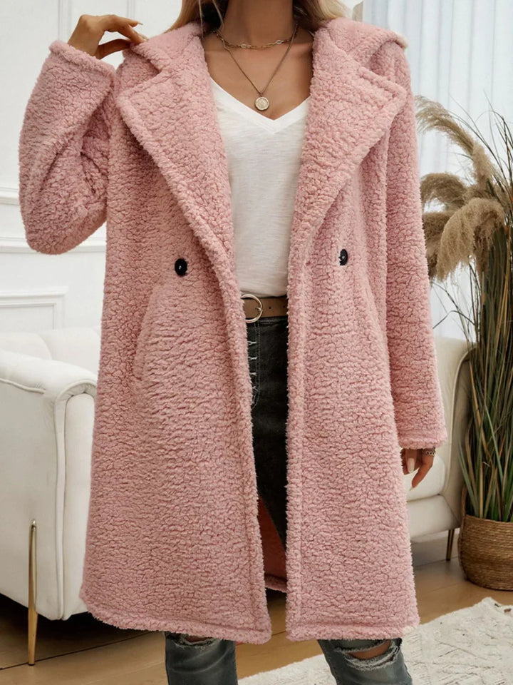 W&W Mode | Basic Teddy Jacke mit Kapuze Damen