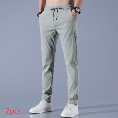W&W Mode | Atmungsaktive Gerade Sporthose Aus Sommer Eis Seide Für Herren