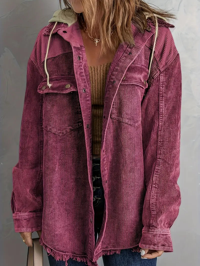 W&W Mode | Farbblock Hoodie Jacke für Damen | Perfekt für Herbst und Winter