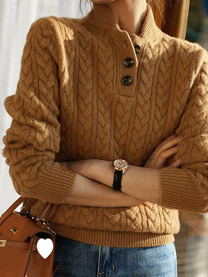 W&W Mode | Kabelgestrickter Winterpullover Für Damen