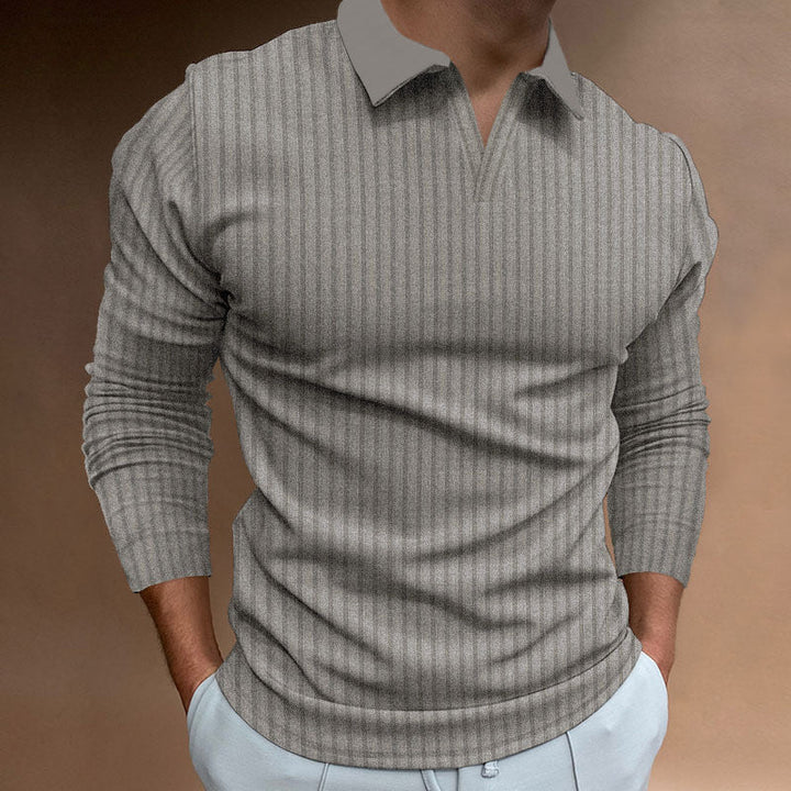 W&W Mode - Lässiger Herrenpullover mit V-Ausschnitt