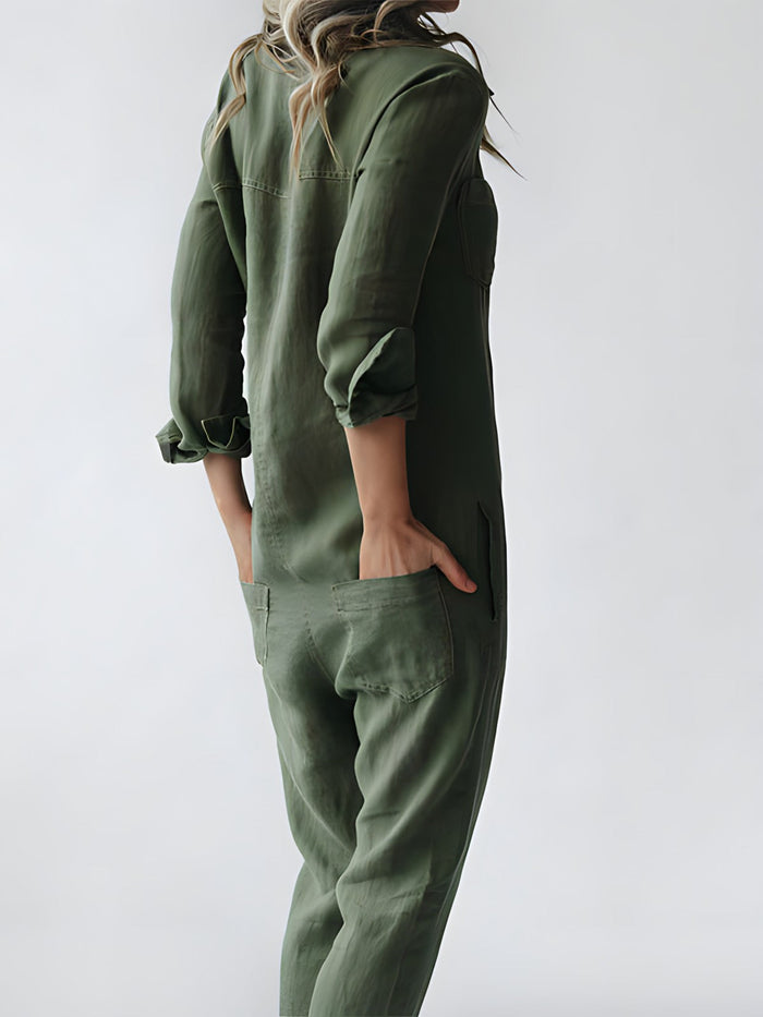 Scarlett™ - Overall mit langen Ärmeln und Knöpfen