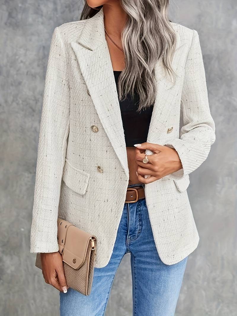 W&W Mode | Langarmblazer mit Reverskragen für Damen | Stilvoll und Elegant