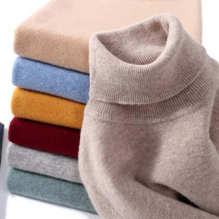 W&W Mode | Herren Wollpullover Mit Rollkragen Und Schlankem Design
