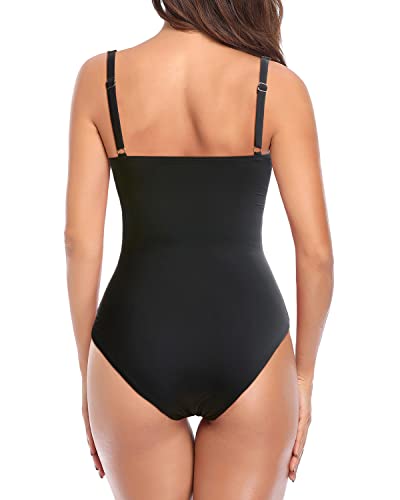 W&W Mode | V-Ausschnitt Bauch Kontrolle Badeanzug Damen Slimming Einteiliger Badeanzug