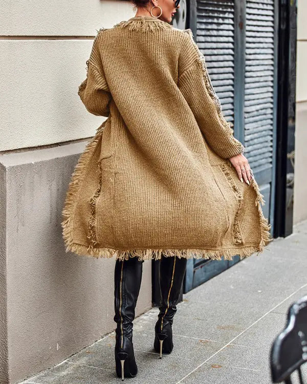 W&W Mode | Kuschelige Strickjacke Mit Kordeln