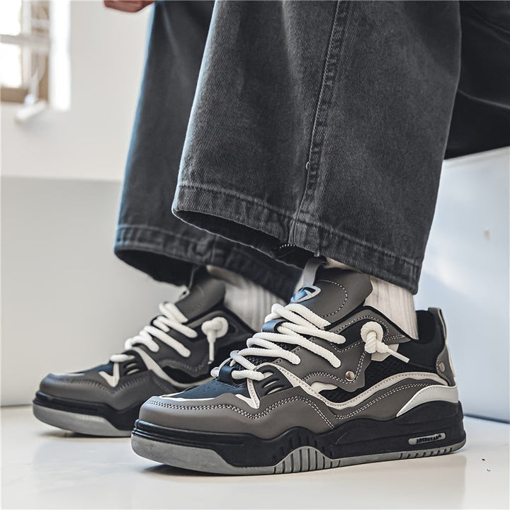 W&W Mode | Herren Stilvolle Schnür Skate Sneaker mit