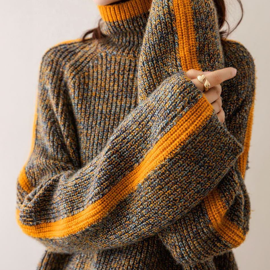 W&W Mode | gestrickter Rollkragenpullover für Frauen