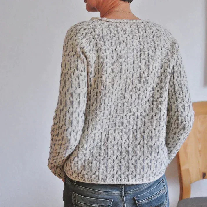 Chic graue Pullover mit U-Boot-Ausschnitt