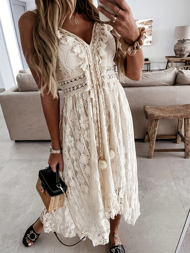 W&W Mode | V-Ausschnitt Maxikleid für Damen