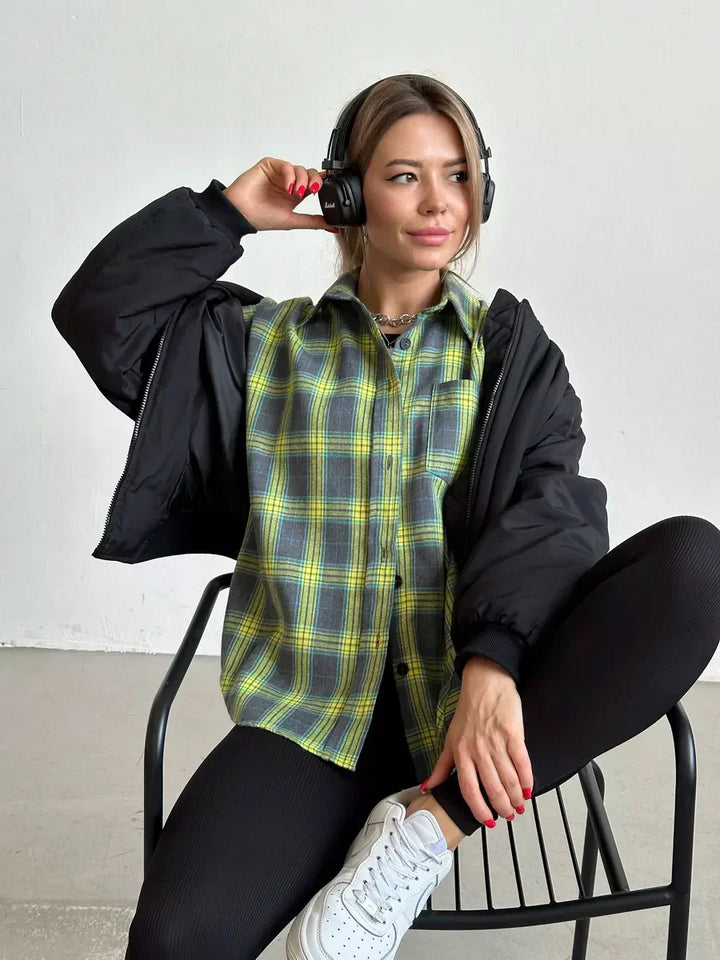 W&W Mode | kariertes Flanellhemd für Frauen