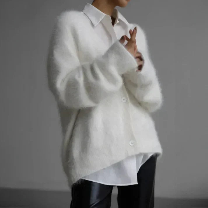 W&W Mode | Luxus Kaschmir Cardigan für Frauen | Couture Gestrickte Weste