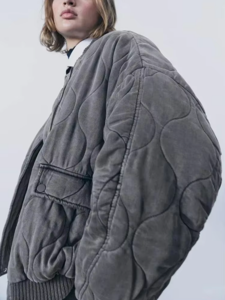 – Baumwolljacke mit Rundhalsausschnitt
