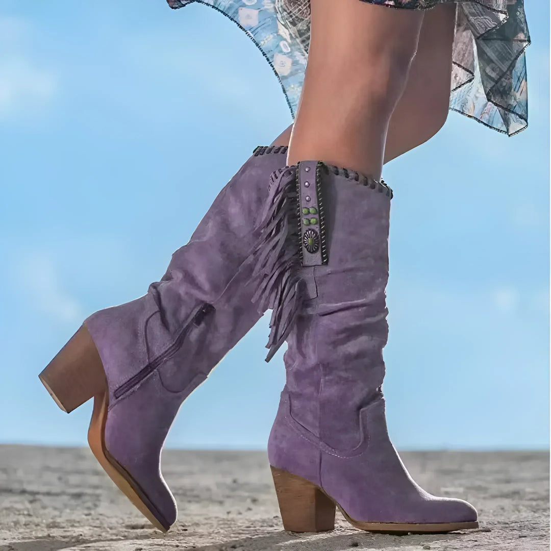 W&W Mode | Echtes Leder Cowboy Stiefel