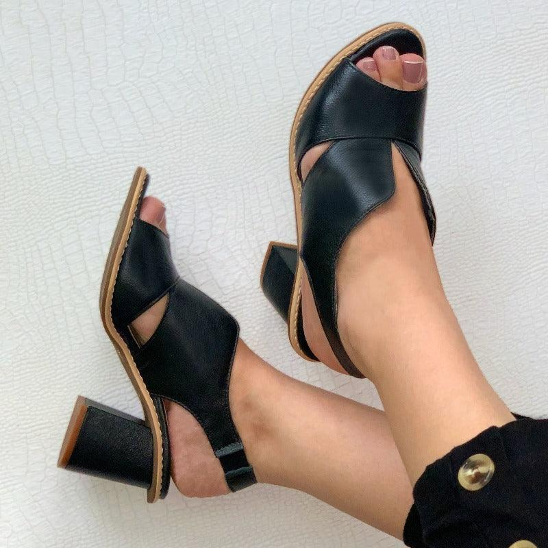 Damen-Sandalen aus echtem Leder für Alltag und Freizeit