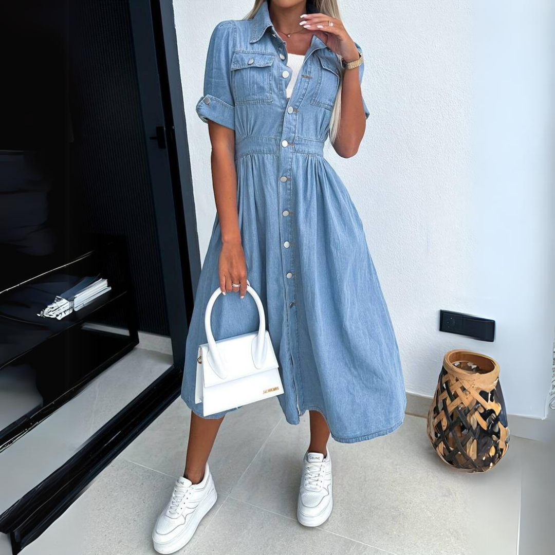 W&W Mode | Elegantes Denim-Kleid für Damen