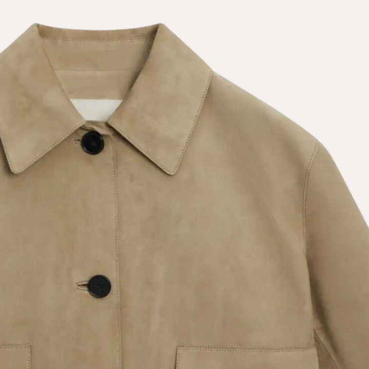 W&W Mode | Beige Lederjacke