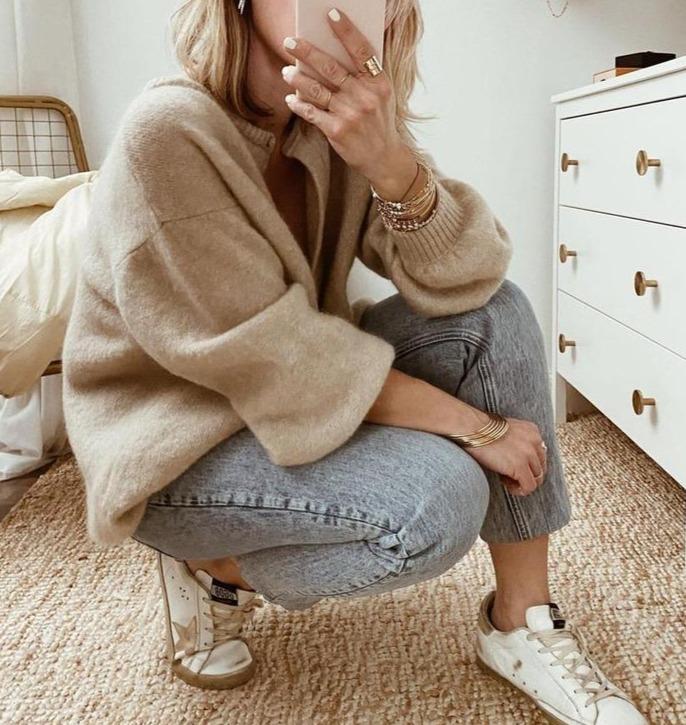 W&W Mode | braune Damenstrickjacke
