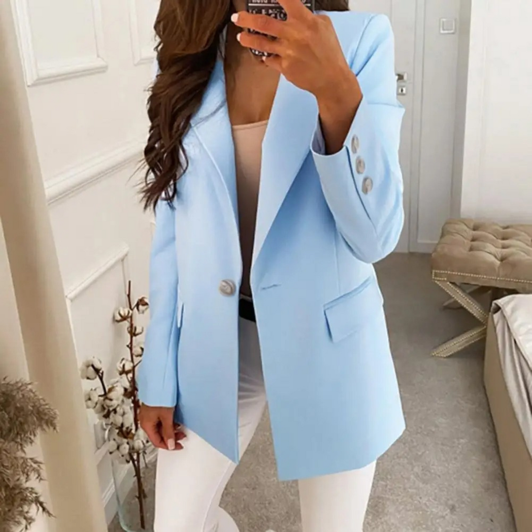 W&W Mode – Einfarbiger Damenblazer