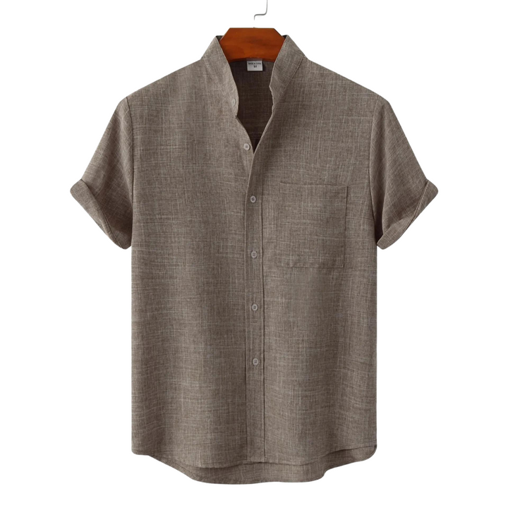 W&W Mode Leinen T-Shirt - Boho - Einfarbig Schmale Passform
