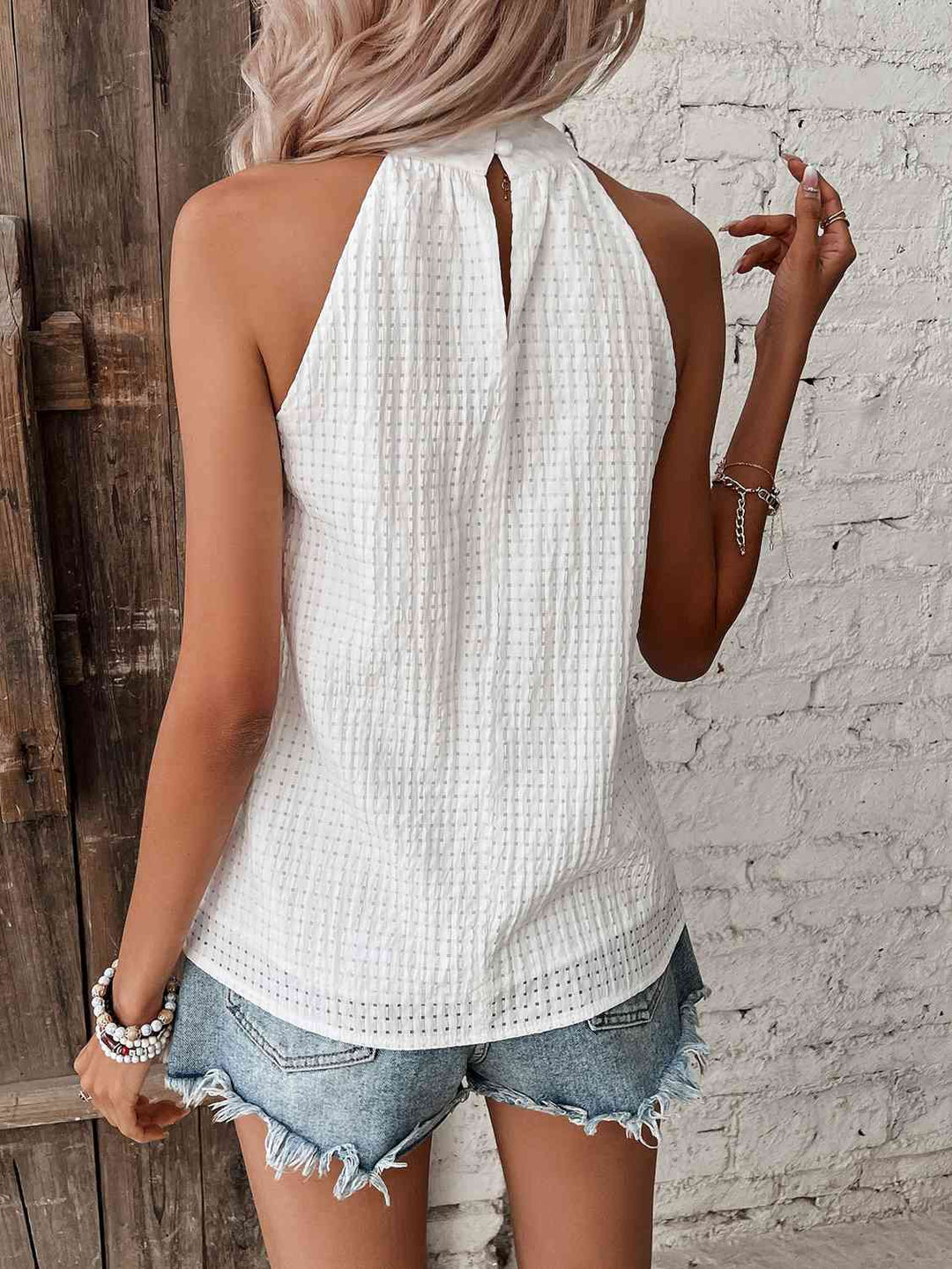 W&W Mode | Neckholder-Top mit Punktedetail
