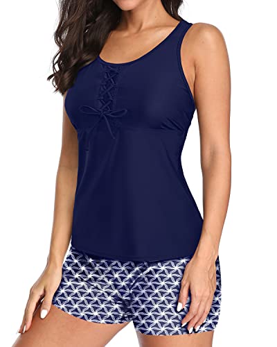 W&W Mode | U-Neck Tankini Satz Mit Mesh Racerback Und Boyleg Shorts Für Frauen