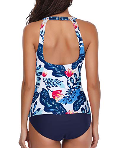 W&W Mode | Hochgeschlossenes Halter Scoop Back Tankini Mit Shorts