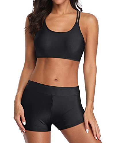 W&W Mode | Athletischer Sport Bh Und Boyshorts 3 Teilige Tankini Badeanzüge