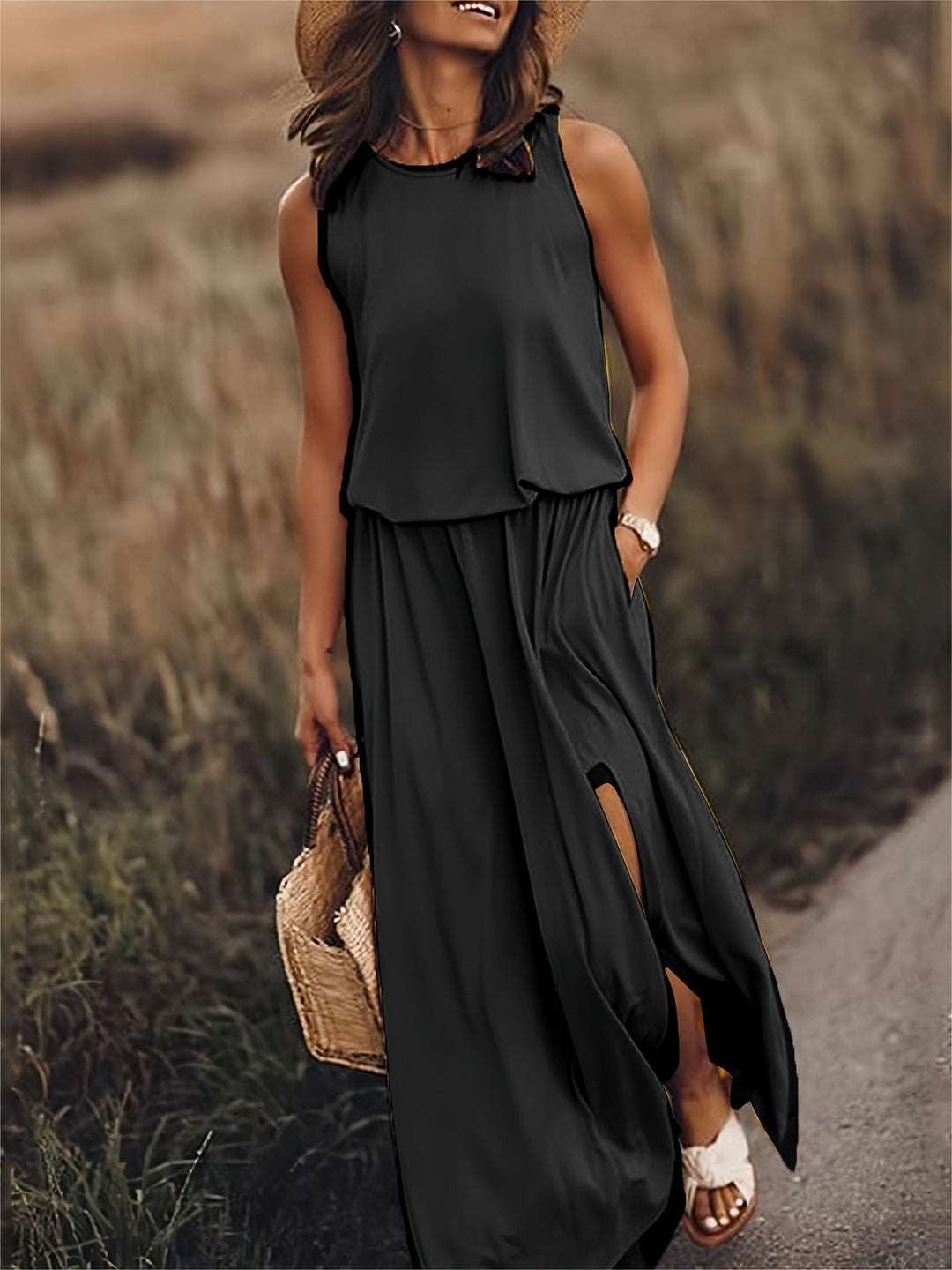 W&W Mode | Maxi Kleid - Einfaches Modal Boho Kleid in verschiedenen Farben