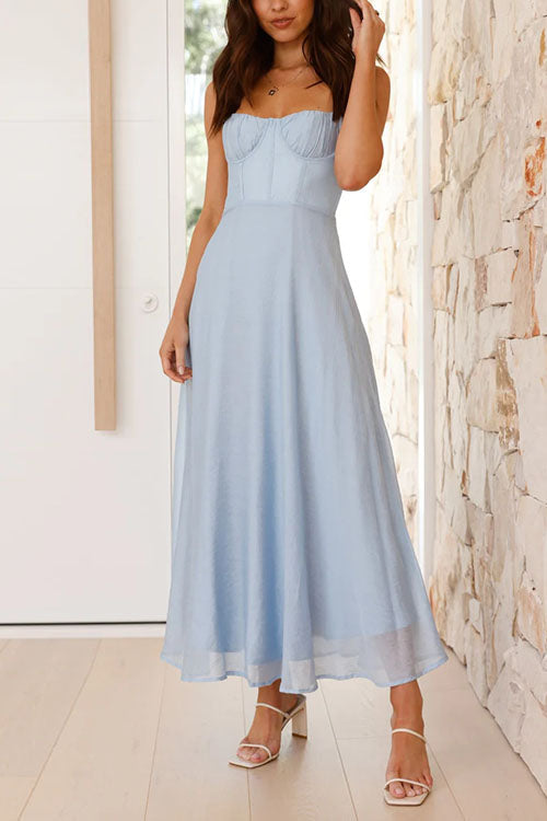 W&W Mode | Rosiedress Rückenfrei Schnürung Fließende Maxi Cami Kleid
