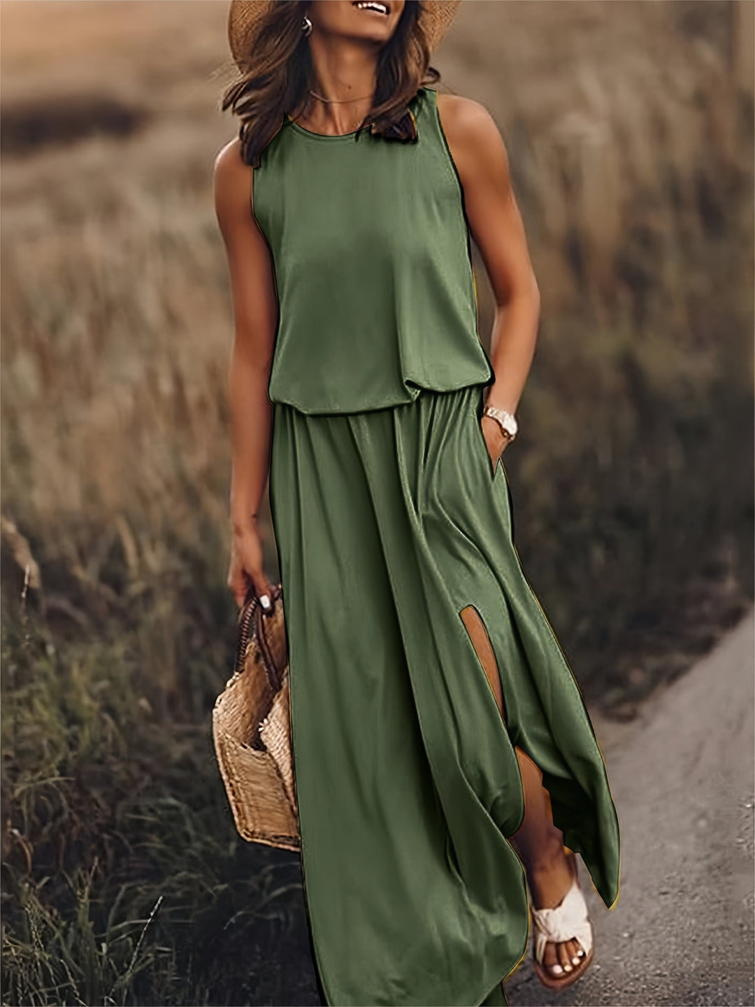 W&W Mode | Maxi Kleid - Einfaches Modal Boho Kleid in verschiedenen Farben
